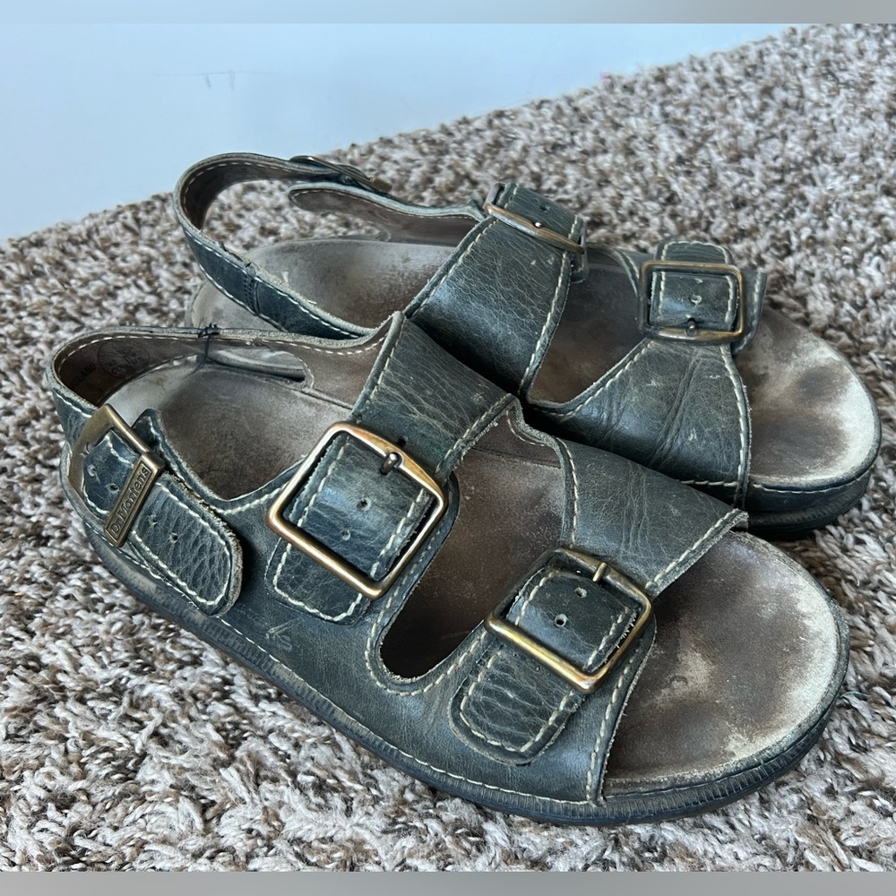 Dr. Martens brown leather Y2K 90s 2 strap fisherman sandals UK 8 Men’s 9 W’s 10